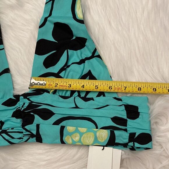 Zara Aqua and Black Crop Top Size M - Picture 12 of 12